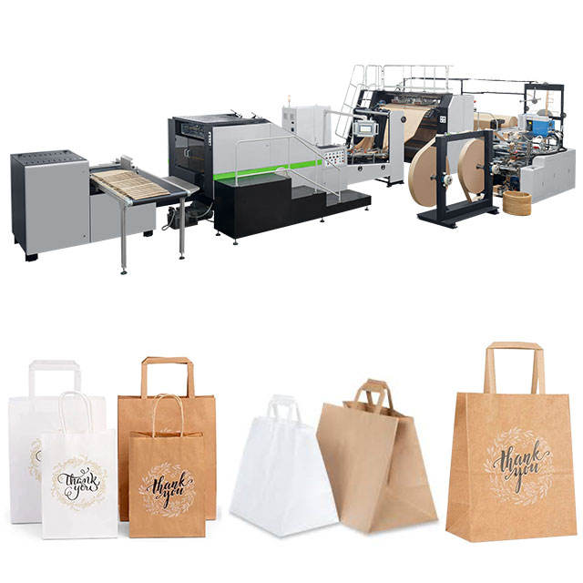 RKHF-550F Ganap na Awtomatikong paper bag machine na may flat handle