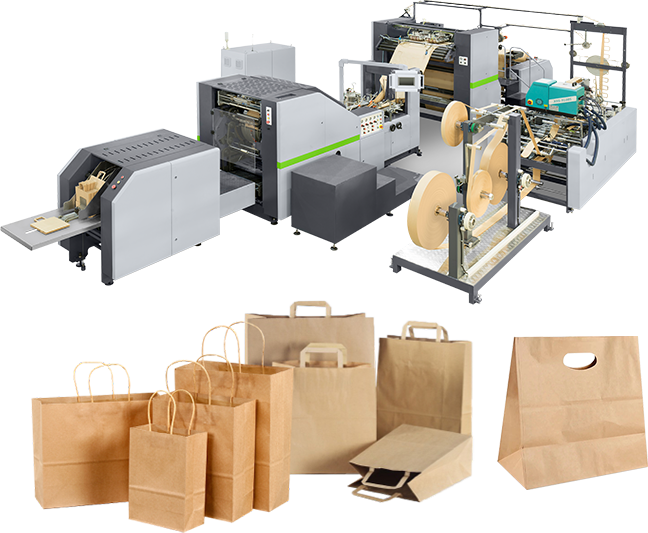 Fully Automatic Square Bottom Paper Bag Making Machine